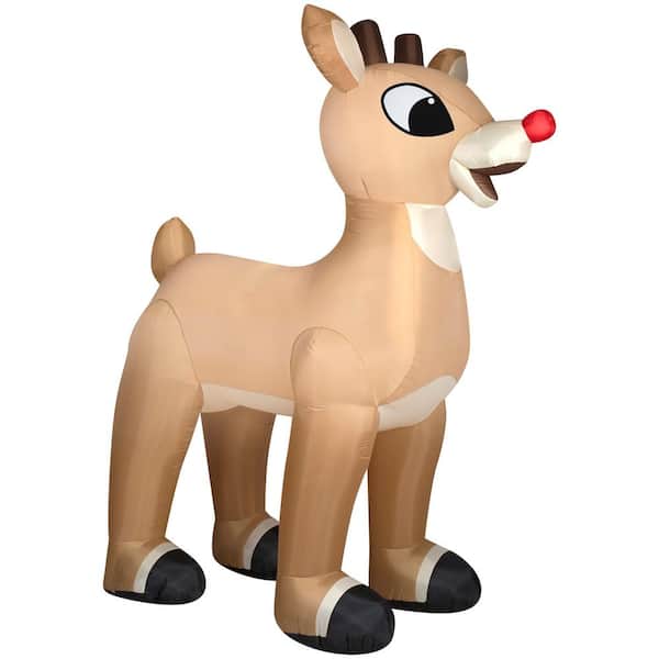 Unbranded 10 ft. Tall X 8.2 ft. W Giant Christmas Inflatable Airblown-Standing Rudolph