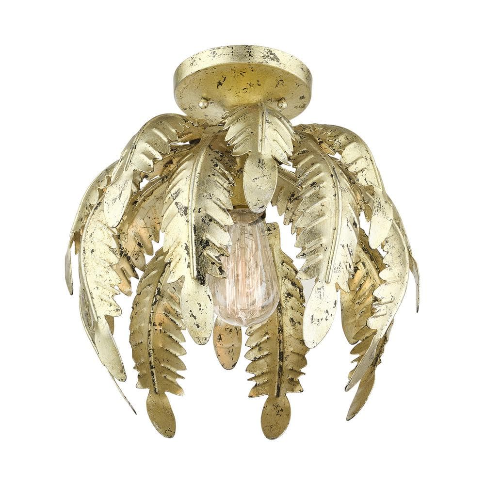 Winter Gold Glass Indoor/Outdoor Bowl Light Fixture