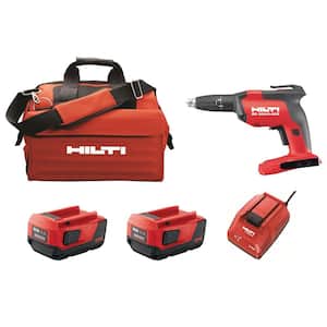 22-Volt Cordless Brushless SD 5000 Drywall Screwdriver Kit with Charger, (2) 4 Ah Batteries Pack, Bit, and Bag