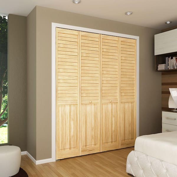 Kimberly Bay Paneled Wood Unfinished Bi-Fold Door 36" x 80"