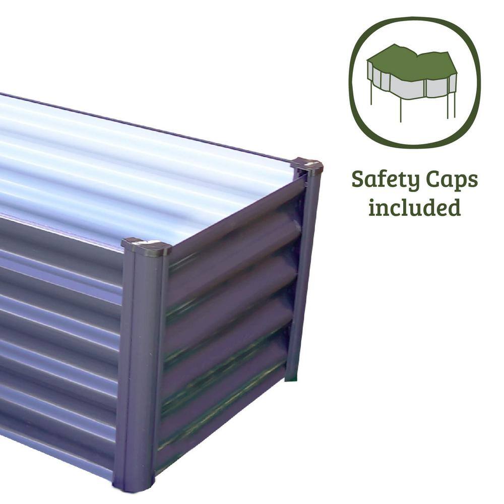Hakea 4' x 4' Galvanized Steel Raised Garden Bed