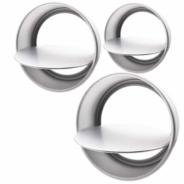 Aluminum Nonstick Round Cake Pan Set Removable Bottom Straight Edge Baking Mold 3pcs