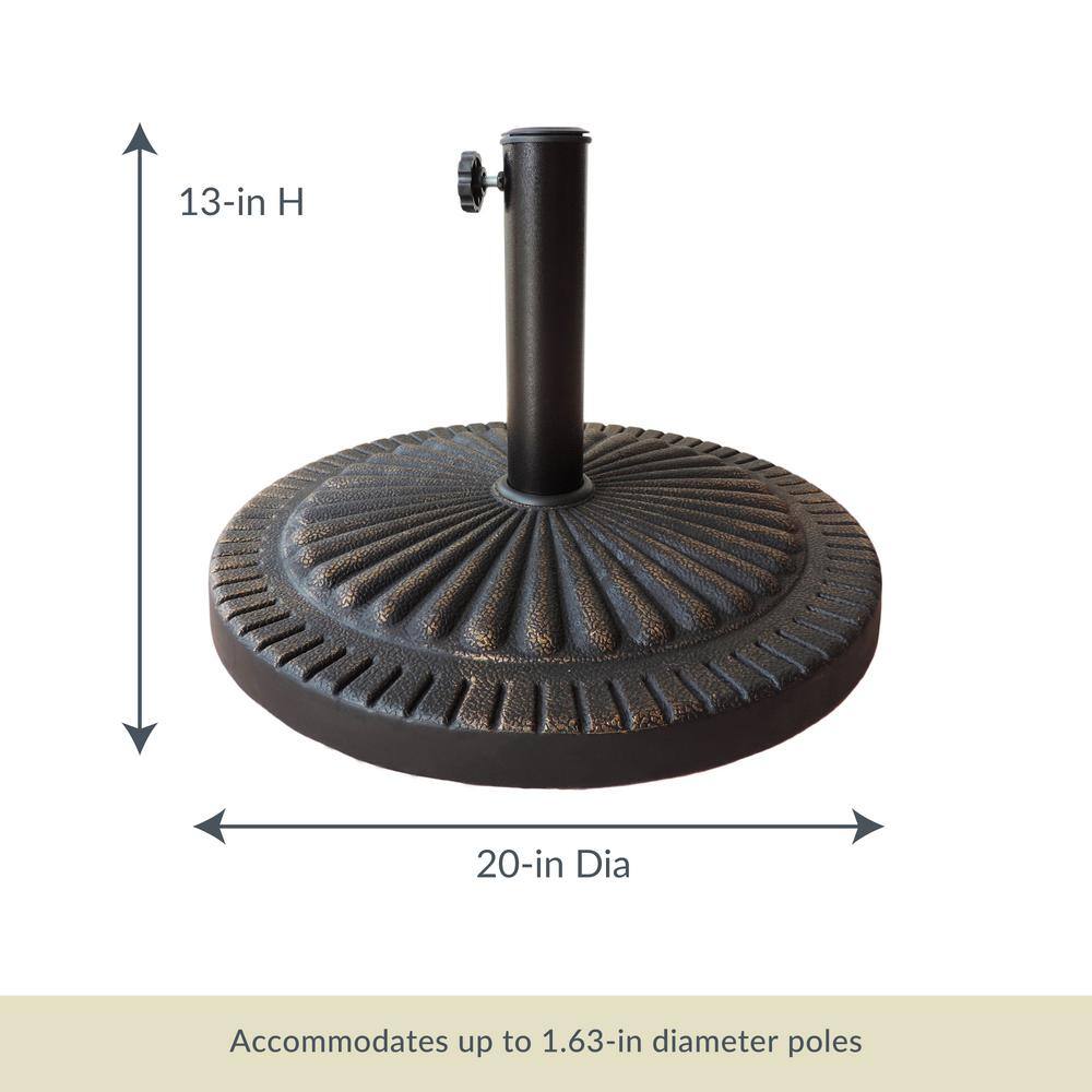 Bronze Textured Metal 31-lb Classic Patio Umbrella Base