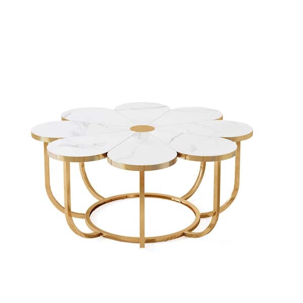 BYBLIGHT Kerlin 39.37 in. White and Gold Specialty Flower