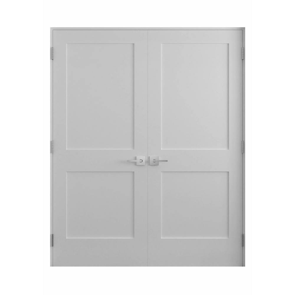 RESO 64 in. x 80 in. BiParting Solid Core White Primed Composite