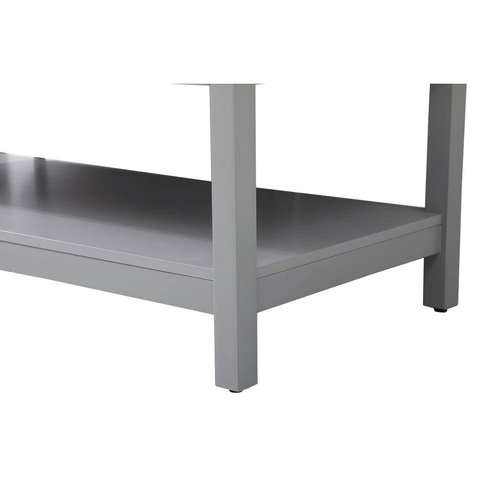 Gray MDF Single Bathroom Vanity with Calacatta White Marble Top