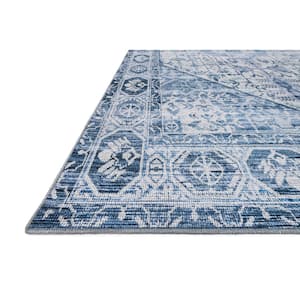 Cielo Ivory/Denim 2 ft. 3 in. x 4 ft. Oriental 100% Polyester Area Rug