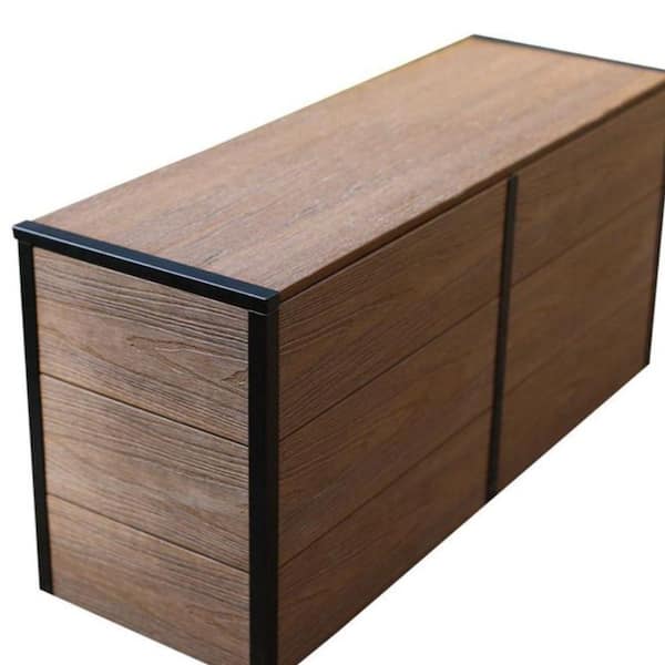 12 in. x 36 in. x 17.25 in. Composite Deck Box in Peruvian Teak