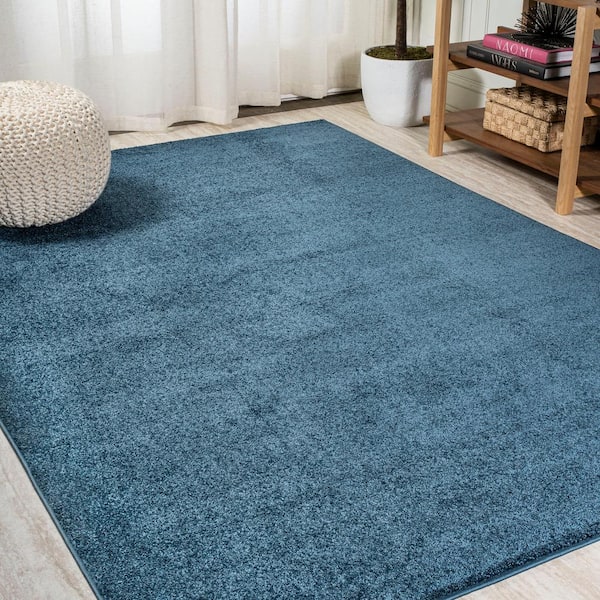 JONATHAN Y Haze Solid Low-Pile Navy 8 ft. x 10 ft. Area Rug