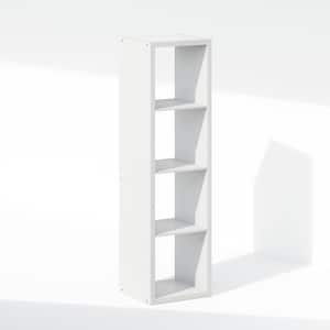 Cubic 57.95 in. Tall White Wood 4-Cube Bookcase
