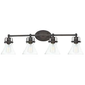 Seafarer 33.25 in. Wide 4-Light Oil Rubbed Bronze Vanity Light