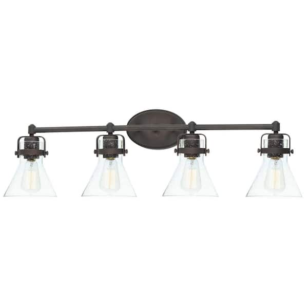 Maxim Lighting Seafarer 33.25 in. Wide 4-Light Oil Rubbed Bronze Vanity Light