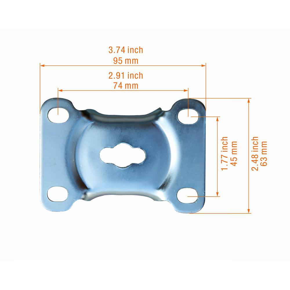 Black 4-Inch Swivel Plate Casters with Polypropylene Wheels