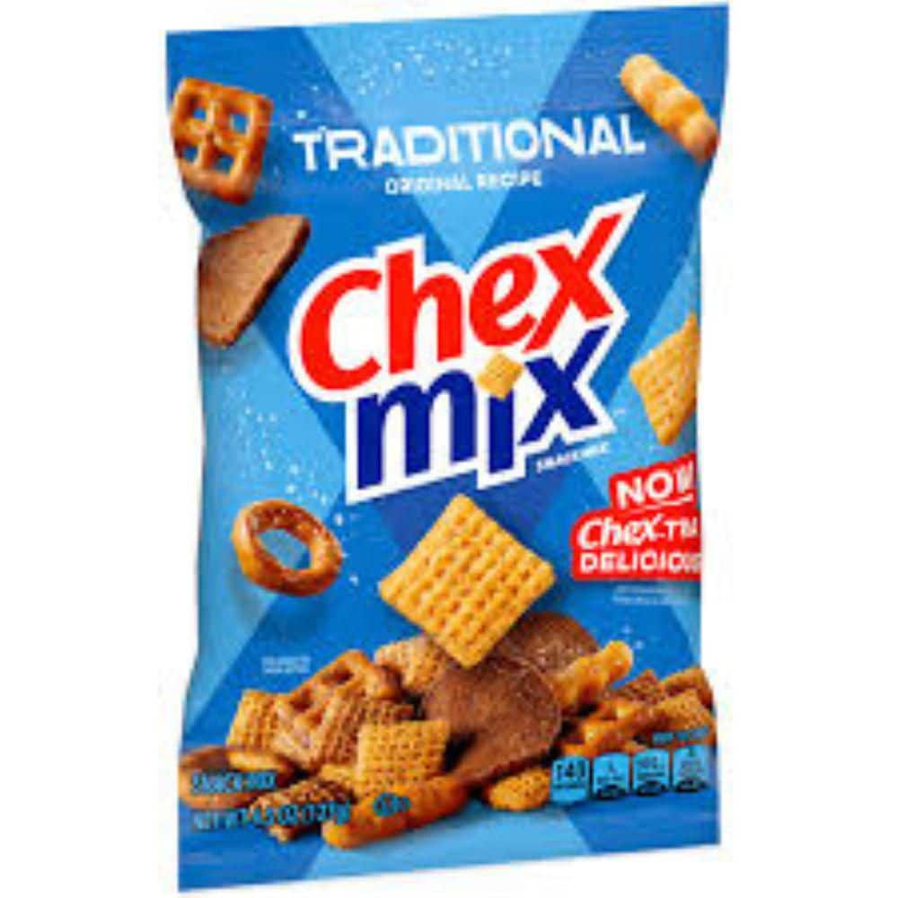 GENERAL MILLS Snack Mix, 4. 5oz Savory Traditional, Bag GEM21494