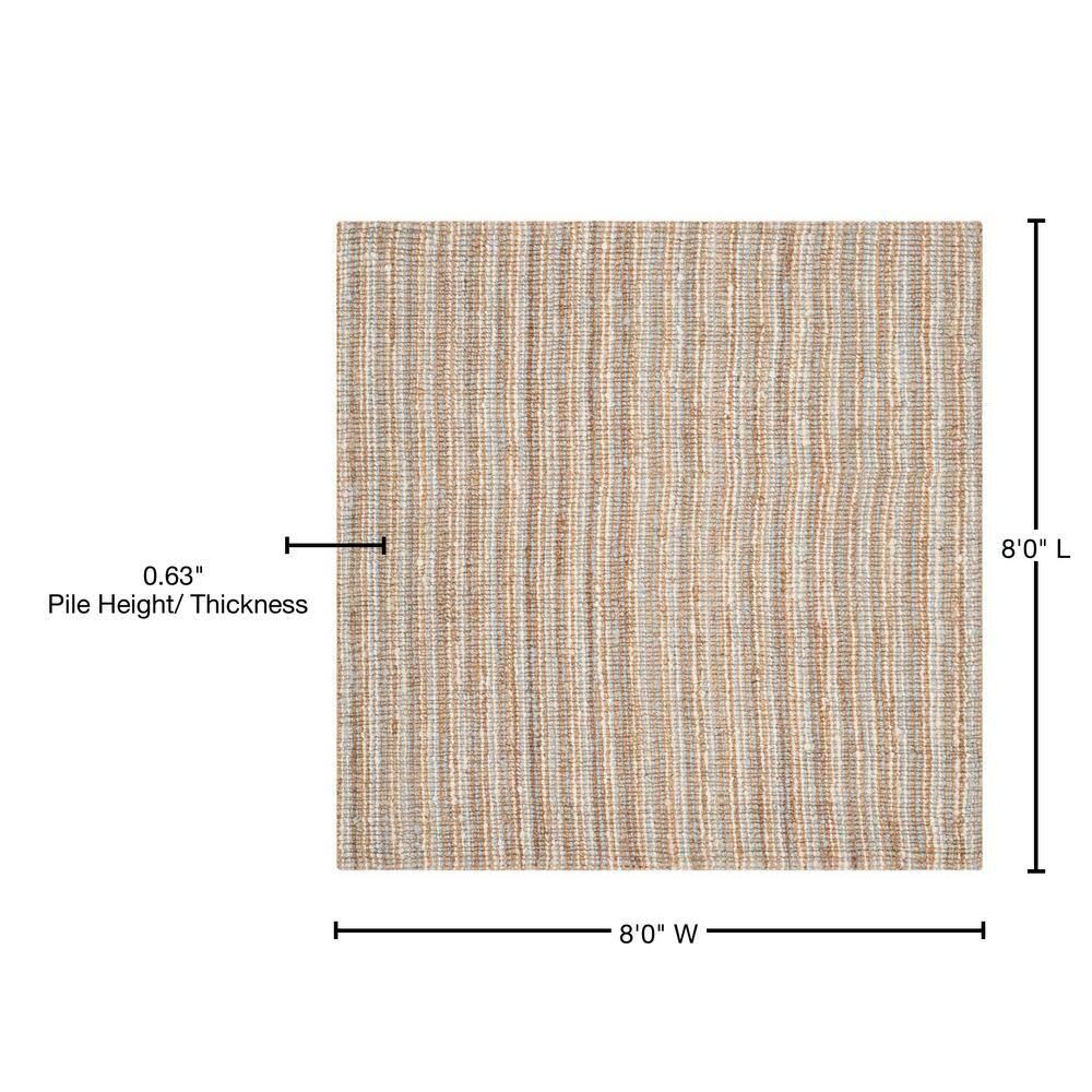 Handmade Reversible Gray and Natural Wool Area Rug