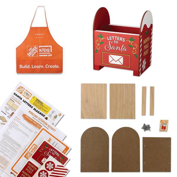 KIDS WORKSHOPS Santa Letters Mailbox Kit Pack