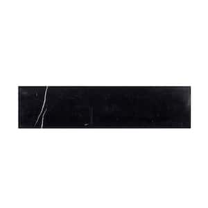 Nero Marquina 4 in. x 16 in. Polished Marble Field Wall Tile