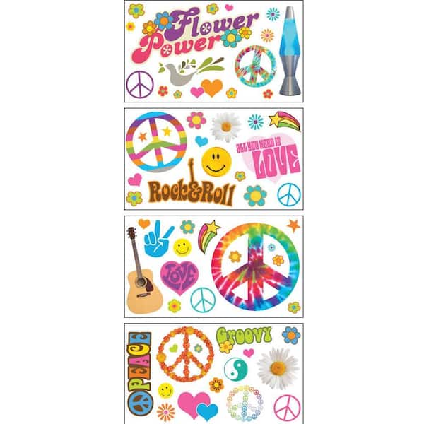 Sticky Pix Removable and Repositionable Ultimate Wall Appliques Sticker Peace