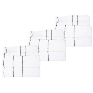18-Piece White Cotton Towel Set