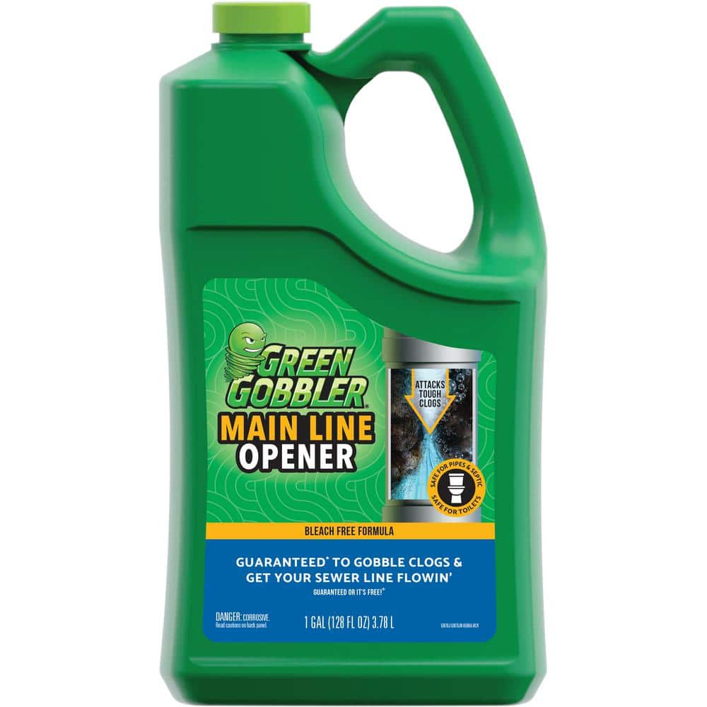 Green Gobbler 1 Gal. Main Line Opener and Drain Cleaner for Toilet, Tub ...