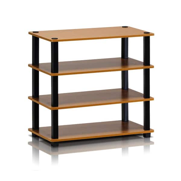 Furinno 22 in. H 12-Pair 1-Tier Brown Wood Shoe Rack