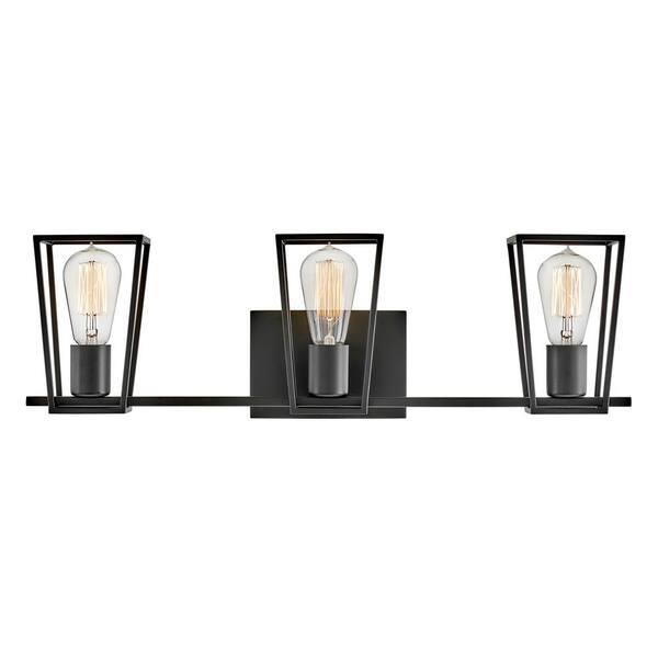 HINKLEY - Filmore 24.0 in. 3 Light Black Vanity Light