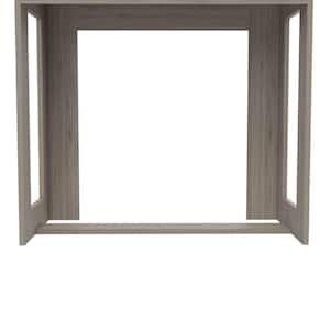 Amelia 31.5 in. Rectangular Light Gray Particle Board Desk with No Additional Features