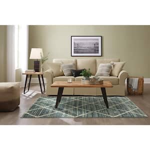 Luciana Blue 2 ft. x 3 ft. Geometric Scatter Area Rug