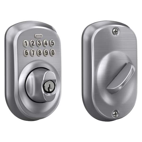 Plymouth Satin Chrome Electronic Keypad Deadbolt