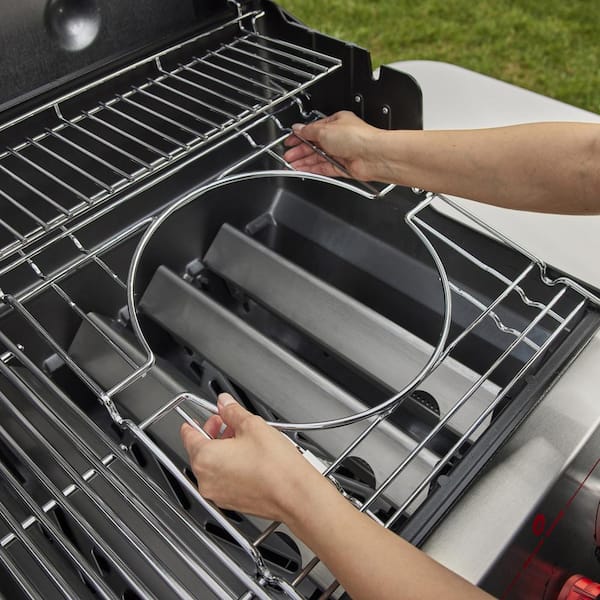 Weber Genesis E-335 3-Burner Natural Gas Grill in Black with Side