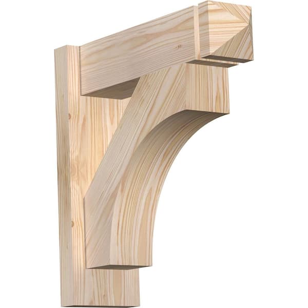 Ekena Millwork 6 in. x 18 in. x 18 in. Douglas Fir Westlake Arts and Crafts Smooth Outlooker