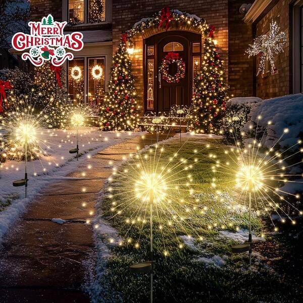 Garden Decor Outdoor Lights 120 LED 6 Pack, Solar Garden Lights