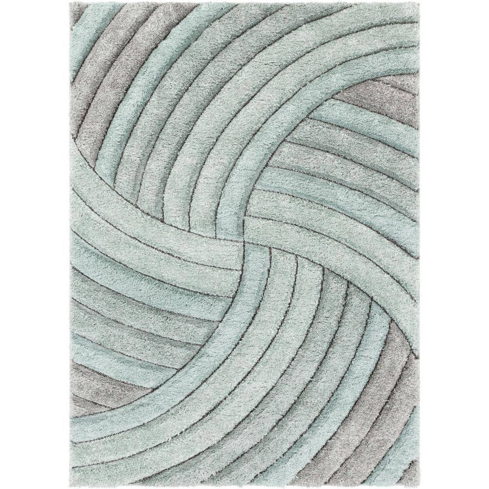 San Francisco Ucci Blue Modern Geometric Stripes 9 ft. 3 in. x 12 ft. 6 in. 3D Carved Shag Oversized Area Rug price history on PriceWatchPro