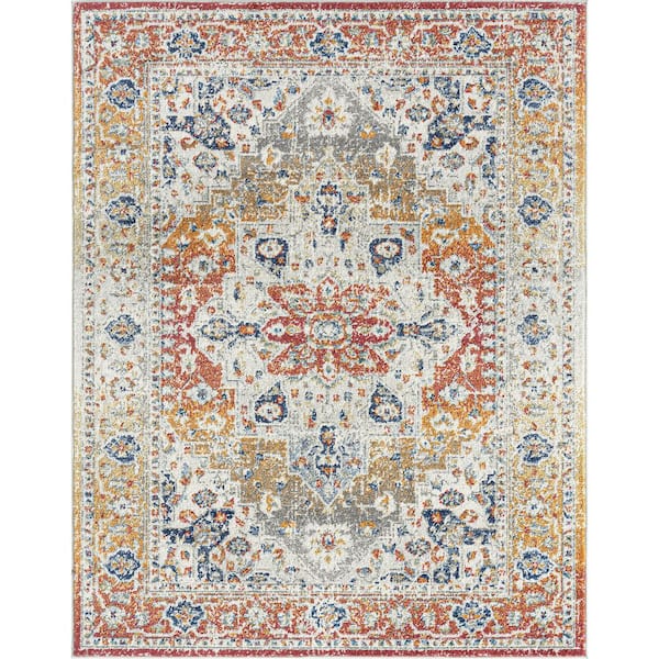 Chelsea Multi-Color 7 ft. x 9 ft. Oriental Indoor Area Rug