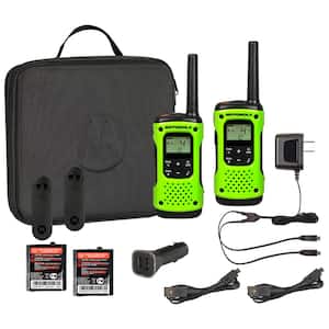 Talkabout T605 Rechargeable Waterproof 2-Way Radio with Carry Case and Charger, Green (2-Pack)