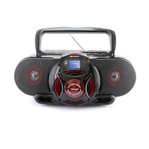 Portable Boombox with Bluetooth, MP3/CD Player, AM/FM Stereo Radio, Cassette Player & Recorder, Subwoofer and USB Input