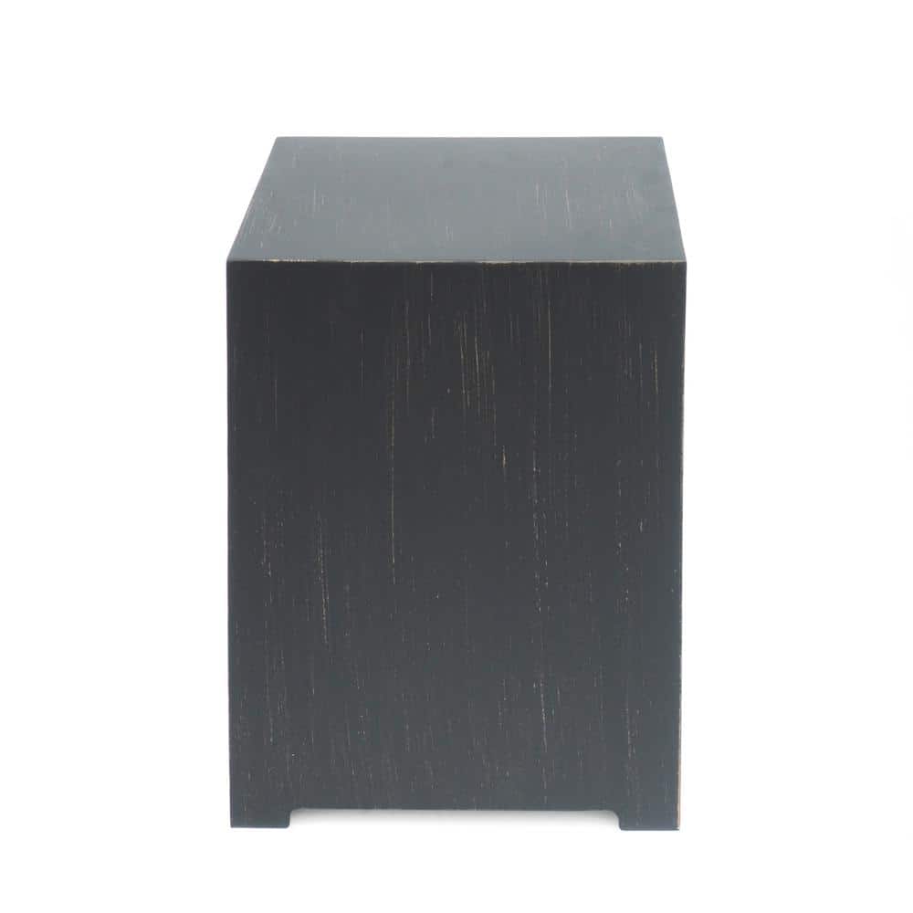 Brushed Brown Metal Outdoor Side Table and Tank Holder