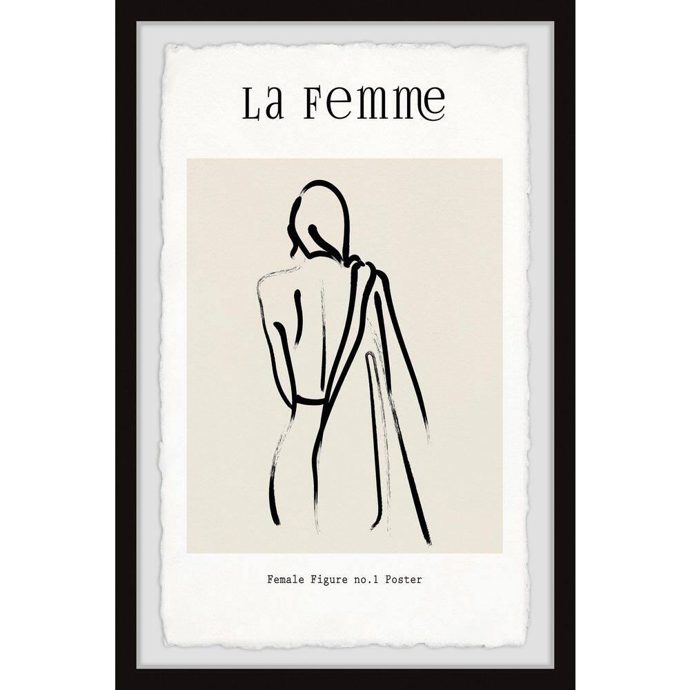 Female Figure No 1 Poster  by Marmont Hill Framed People Art Print 24 in. x