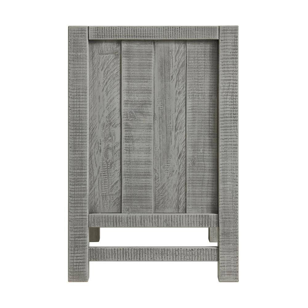 Arden Driftwood Gray Pine Wood 4-Piece King Bedroom Set