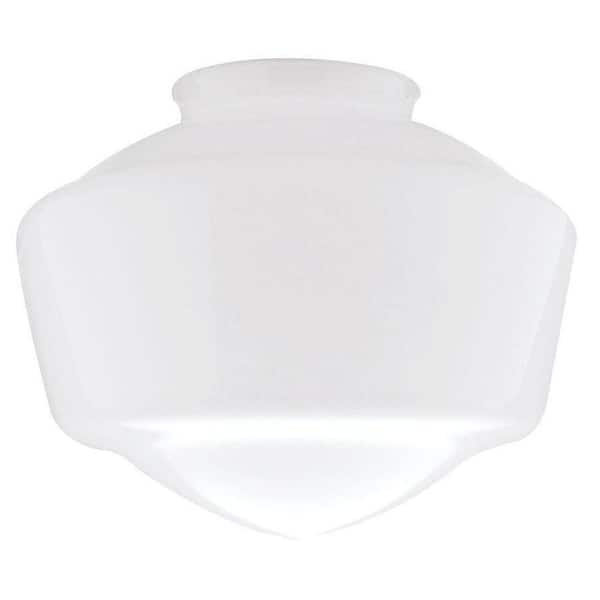 Westinghouse 7 in. Handblown Opal Schoolhouse Shade with 4 in. Fitter and 8-1/2 in. Width
