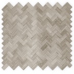 Maidenhair Mixed Grays 12.09 in. x 11.65 in. x 5mm Stone Self-Adhesive Wall Mosaic Tile
