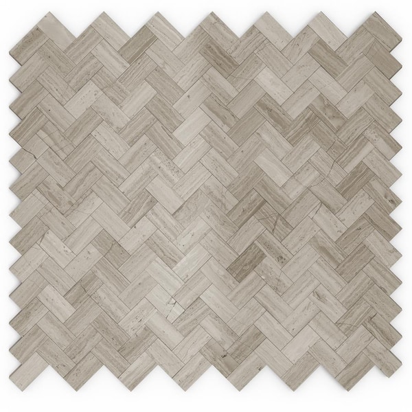 Inoxia SpeedTiles Maidenhair Mixed Grays 12.09 in. x 11.65 in. x 5mm Stone Self-Adhesive Wall Mosaic Tile