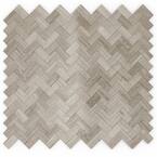 Maidenhair Mixed Grays 4 in. X 4 in. Natural Stone Self-Adhesive Wall Mosaic Tile Sample (0,11 sq. ft. / sample)