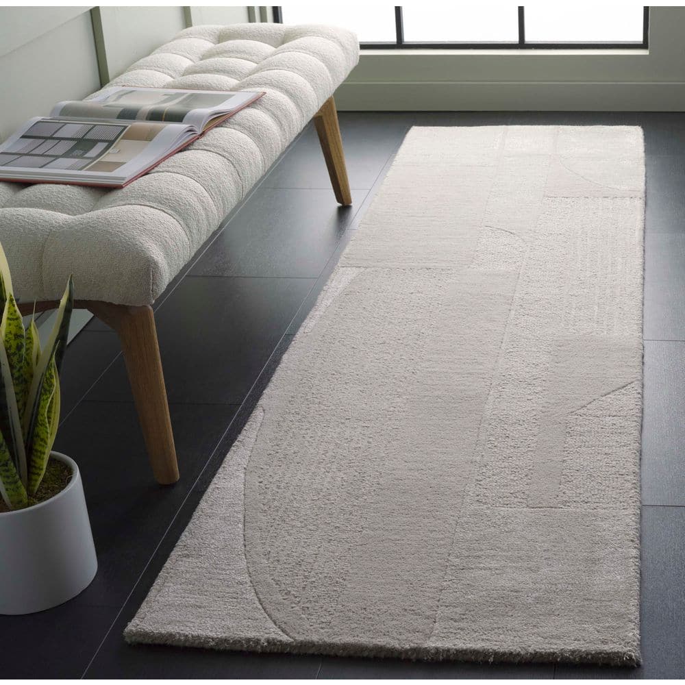 Fifth Avenue 2 ft. x 8 ft. Gray Contemporary Geometric Runner Rug price history on PriceWatchPro