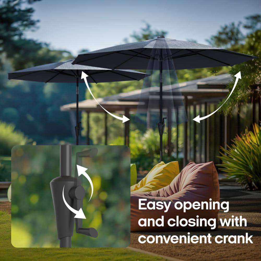 Navy Blue 9' Outdoor Patio Market Umbrella with Rib Replacement