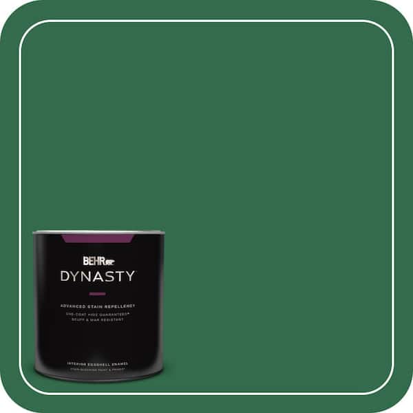 BEHR DYNASTY 1 qt. #S-H-460 Chopped Chive Eggshell Enamel Interior Stain-Blocking Paint and Primer