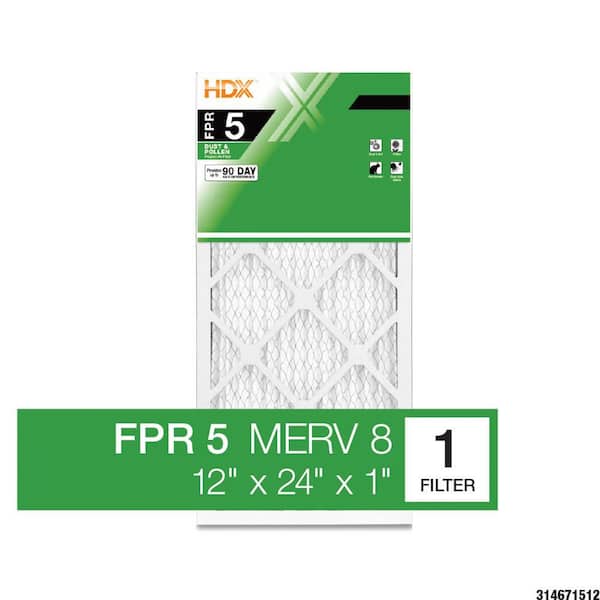 12 in. x 24 in. x 1 in. Standard Pleated Air Filter FPR 5, MERV 8