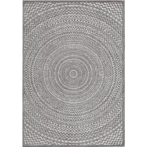 Cerulean Gray 7 ft. x 10 ft. Indoor/Outdoor Area Rug