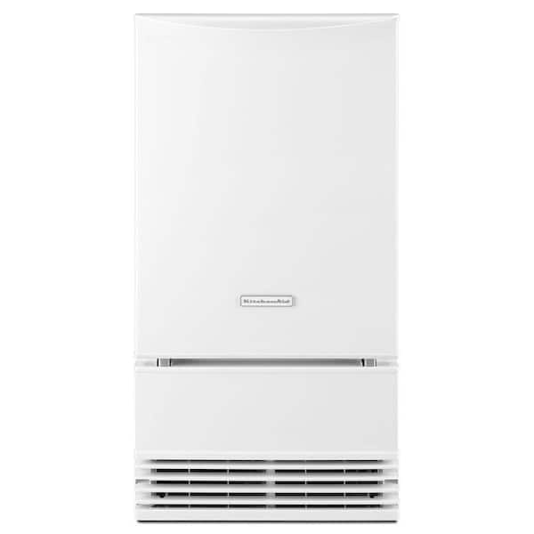 KitchenAid 18 in. 50 lb. Freestanding or Built-In Icemaker in White