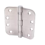 4 in. x 5/8 in. Radius Stainless Steel Commercial Grade with Ball Bearing Hinge
